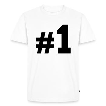 Numéro un - T-shirt Premium bio Homme - blanc - Devant - Nico (187cm)