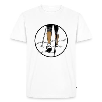 chaussures de marche aller - T-shirt Premium bio Homme - blanc - Devant - Nico (187cm)