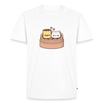 Mignon Siu Mai Et Har Gow Dumplings Dim Sum Nourriture - T-shirt Premium bio Homme - blanc - Devant - Nico (187cm)