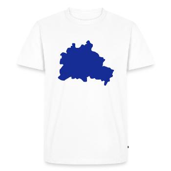 Berlin - Men's Premium Organic T-Shirt - white - Front - Nico (187cm)