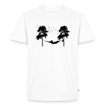 Hammock in paradise - Men's Premium Organic T-Shirt - white - Front - Nico (187cm)