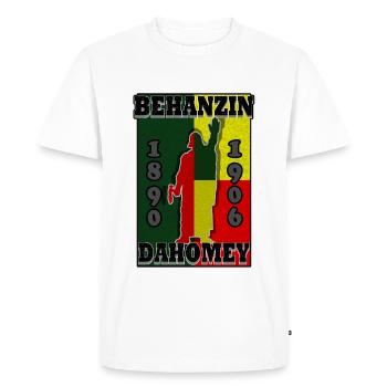 Behanzin King of Dahomey - T-shirt Premium bio Homme - blanc - Devant - Nico (187cm)