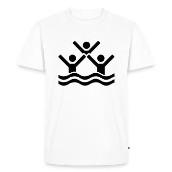 nage synchronisée - T-shirt Premium bio Homme - blanc - Devant - Nico (187cm)