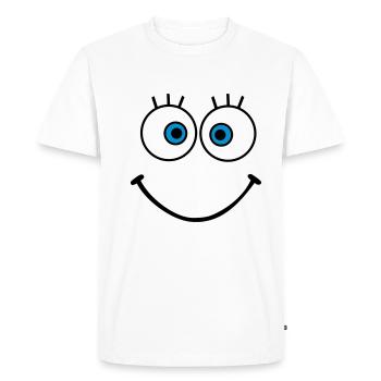 gesicht - Men's Premium Organic T-Shirt - white - Front - Nico (187cm)