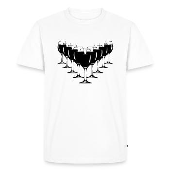 Wine wine glasses - Men's Premium Organic T-Shirt - white - Front - Nico (187cm)