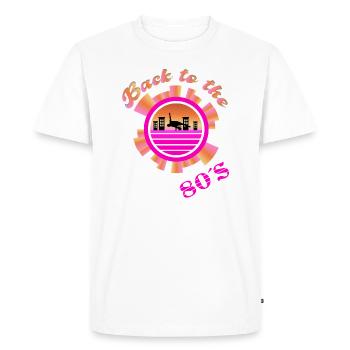 Back to 80's Breakdance - Men's Premium Organic T-Shirt - white - Front - Nico (187cm)