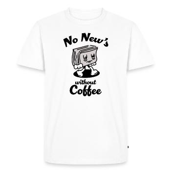 Pas de nouvelles sans café - T-shirt Premium bio Homme - blanc - Devant - Nico (187cm)