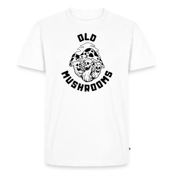 Old Mushrooms Spooky Mushrooms Funny - Men's Premium Organic T-Shirt - white - Front - Nico (187cm)