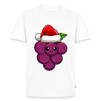 Raisins Noël Comic Noël - T-shirt Premium bio Homme - blanc - Devant - Nico (187cm)