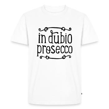 dans la loi dubio Prosecco sur les cadeaux - T-shirt Premium bio Homme - blanc - Devant - Nico (187cm)