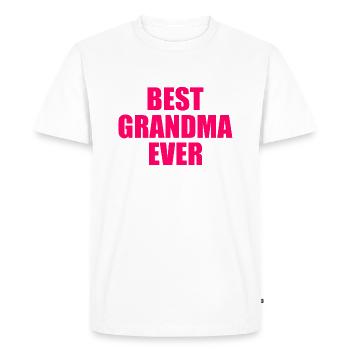 Best grandma ever - T-shirt Premium bio Homme - blanc - Devant - Nico (187cm)