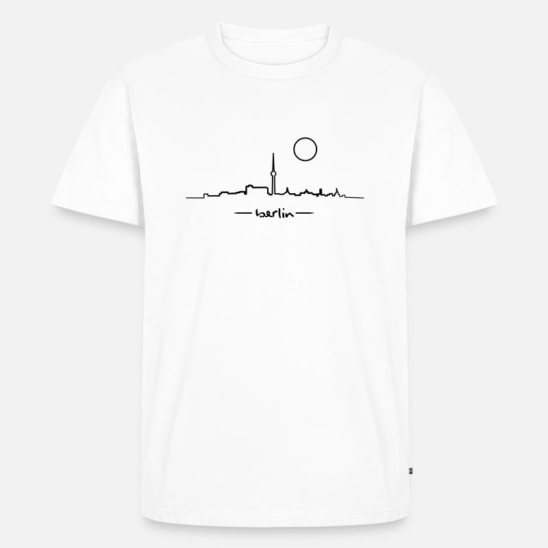 Berlin - Männer Premium Bio T-Shirt - Weiß