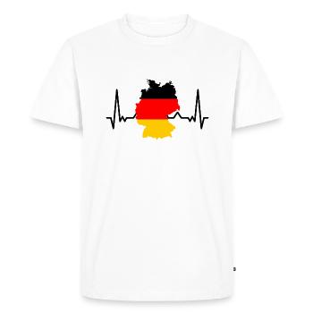 Germany Flag German Flag ECG Pulse Home - Men's Premium Organic T-Shirt - white - Front - Nico (187cm)