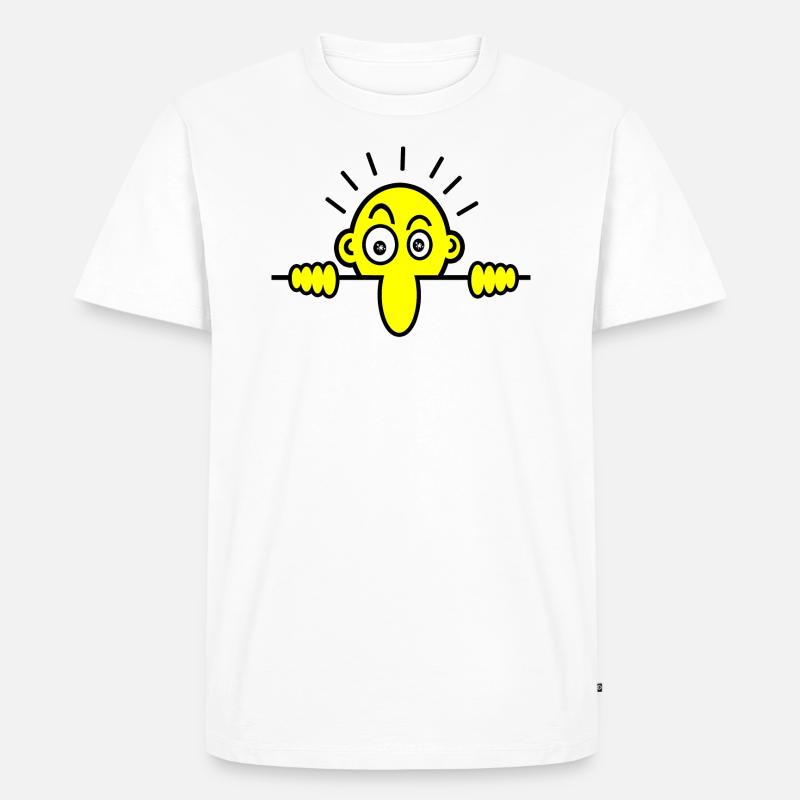 Mauermännchen - Männer Premium Bio T-Shirt - Weiß