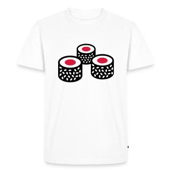 Sushi - T-shirt Premium bio Homme - blanc - Devant - Nico (187cm)