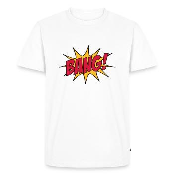 COUP! - T-shirt Premium bio Homme - blanc - Devant - Nico (187cm)