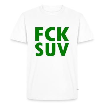 Fck suv - T-shirt Premium bio Homme - blanc - Devant - Nico (187cm)