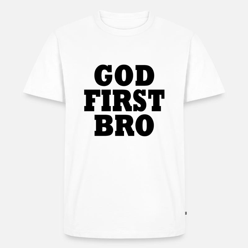 God first bro - Männer Premium Bio T-Shirt - Weiß