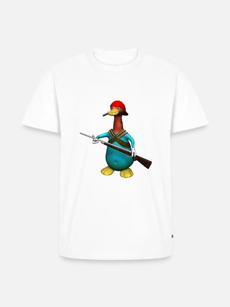 Hunting Duck - Männer Premium Bio T-Shirt - Weiß