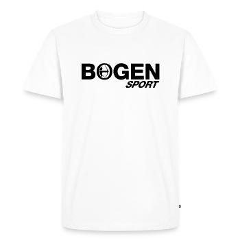bogen_sport_2__f1 - T-shirt Premium bio Homme - blanc - Devant - Nico (187cm)