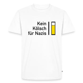 Kein Kösch für Nazis - Männer Premium Bio T-Shirt - Weiß - Vorne - Nico (187cm)