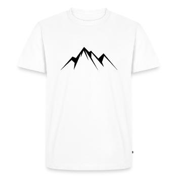 Mountain, Hiking Nature, Berge, Alpen - Men's Premium Organic T-Shirt - white - Front - Nico (187cm)
