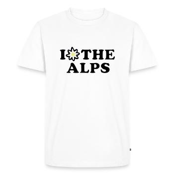 I love the Alps - Men's Premium Organic T-Shirt - white - Front - Nico (187cm)