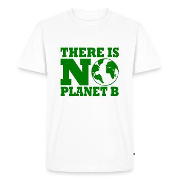 There is no planet B - T-shirt Premium bio Homme - blanc - Devant - Nico (187cm)