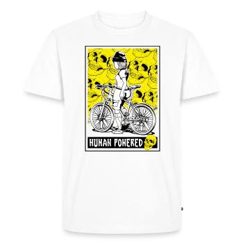 Cycling adventure: Discover nature on two wheels - Men's Premium Organic T-Shirt - white - Front - Nico (187cm)