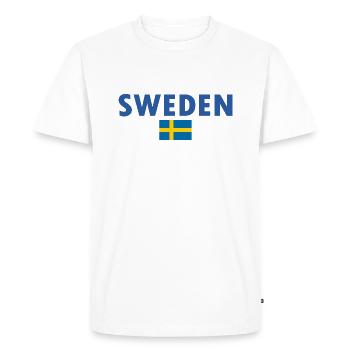 Sweden - Men's Premium Organic T-Shirt - white - Front - Nico (187cm)