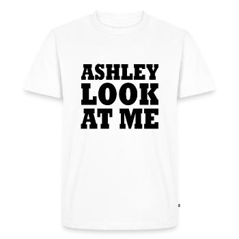 Ashley look at me - T-shirt Premium bio Homme - blanc - Devant - Nico (187cm)