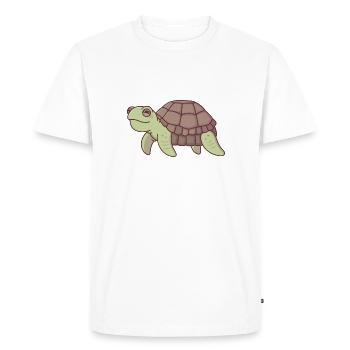 Cute Old Sea Turtle - Men's Premium Organic T-Shirt - white - Front - Nico (187cm)