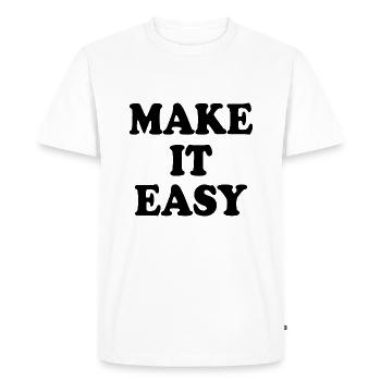 Make it easy - Men's Premium Organic T-Shirt - white - Front - Nico (187cm)