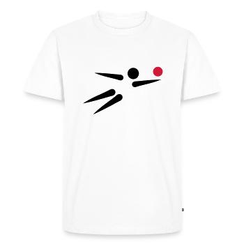 Beach volley - T-shirt Premium bio Homme - blanc - Devant - Nico (187cm)