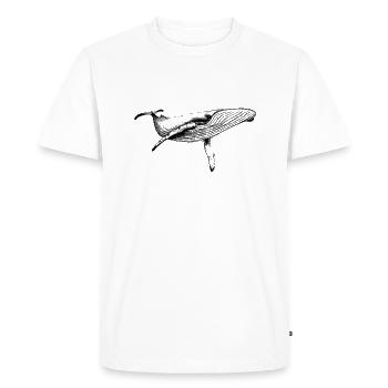 Blue Whale - Men's Premium Organic T-Shirt - white - Front - Nico (187cm)