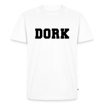 DORK - Men's Premium Organic T-Shirt - white - Front - Nico (187cm)