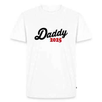 Daddy 2025 - T-shirt Premium bio Homme - blanc - Devant - Nico (187cm)