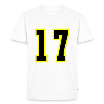 17 Number Leotard - Men's Premium Organic T-Shirt - white - Front - Nico (187cm)