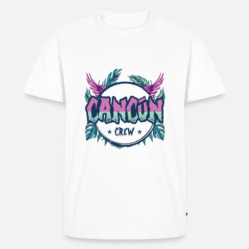 Cancun Crew Bunt - Männer Premium Bio T-Shirt - Weiß