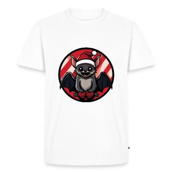 Bat Christmas X-Mas - Men's Premium Organic T-Shirt - white - Front - Nico (187cm)