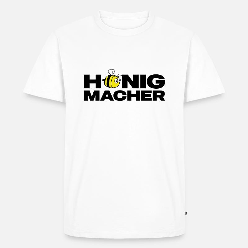 Honigmacher - Männer Premium Bio T-Shirt - Weiß