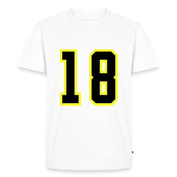 18 Number Leotard - Men's Premium Organic T-Shirt - white - Front - Nico (187cm)