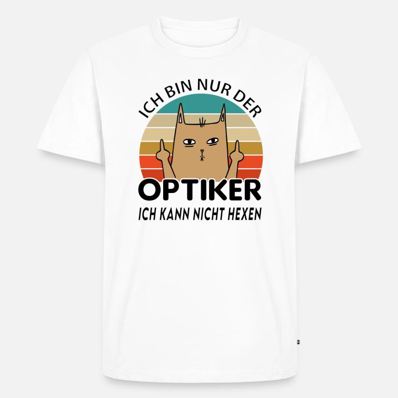 Optiker - Männer Premium Bio T-Shirt - Weiß