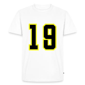 19 Number Leotard - Men's Premium Organic T-Shirt - white - Front - Nico (187cm)