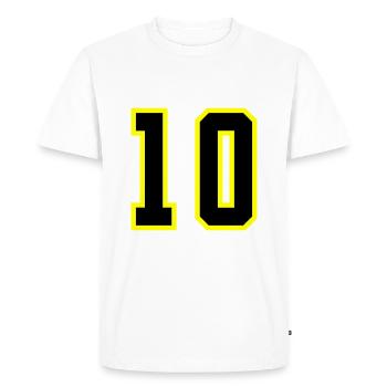 10 Numéro Jersey Dix - T-shirt Premium bio Homme - blanc - Devant - Nico (187cm)
