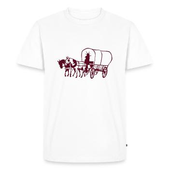 Wagon - T-shirt Premium bio Homme - blanc - Devant - Nico (187cm)