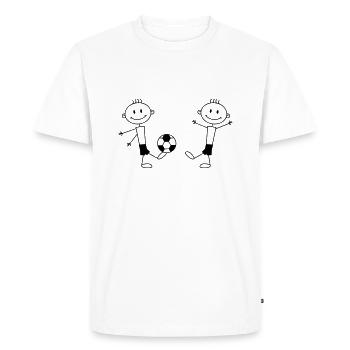 Play Soccer Boys - Men's Premium Organic T-Shirt - white - Front - Nico (187cm)