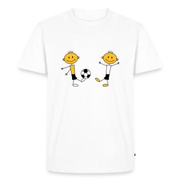 Play Soccer Boys - Men's Premium Organic T-Shirt - white - Front - Nico (187cm)