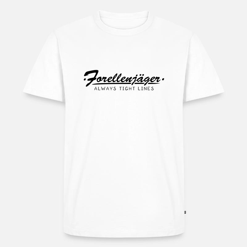 Forellenjäger - Männer Premium Bio T-Shirt - Weiß