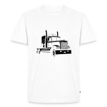 Camion camion camions camions - T-shirt Premium bio Homme - blanc - Devant - Nico (187cm)